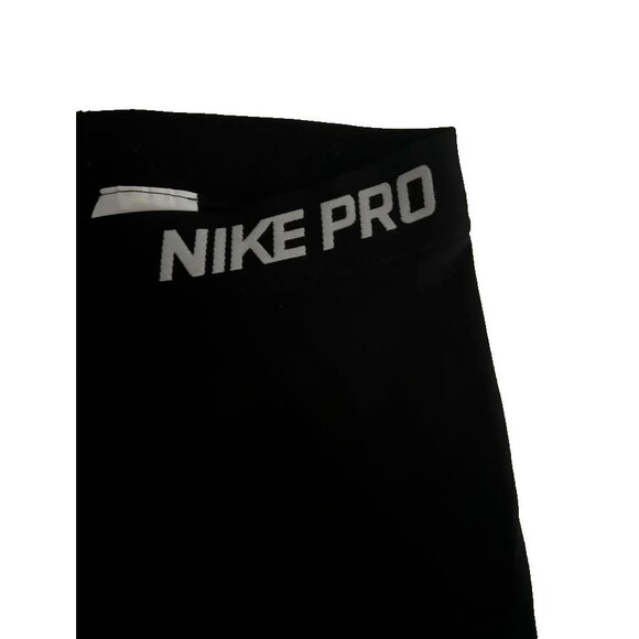 Nike Pro Women's Black Pull On Running Capri Cropped Leggings Size Medium - Picture 5 of 9